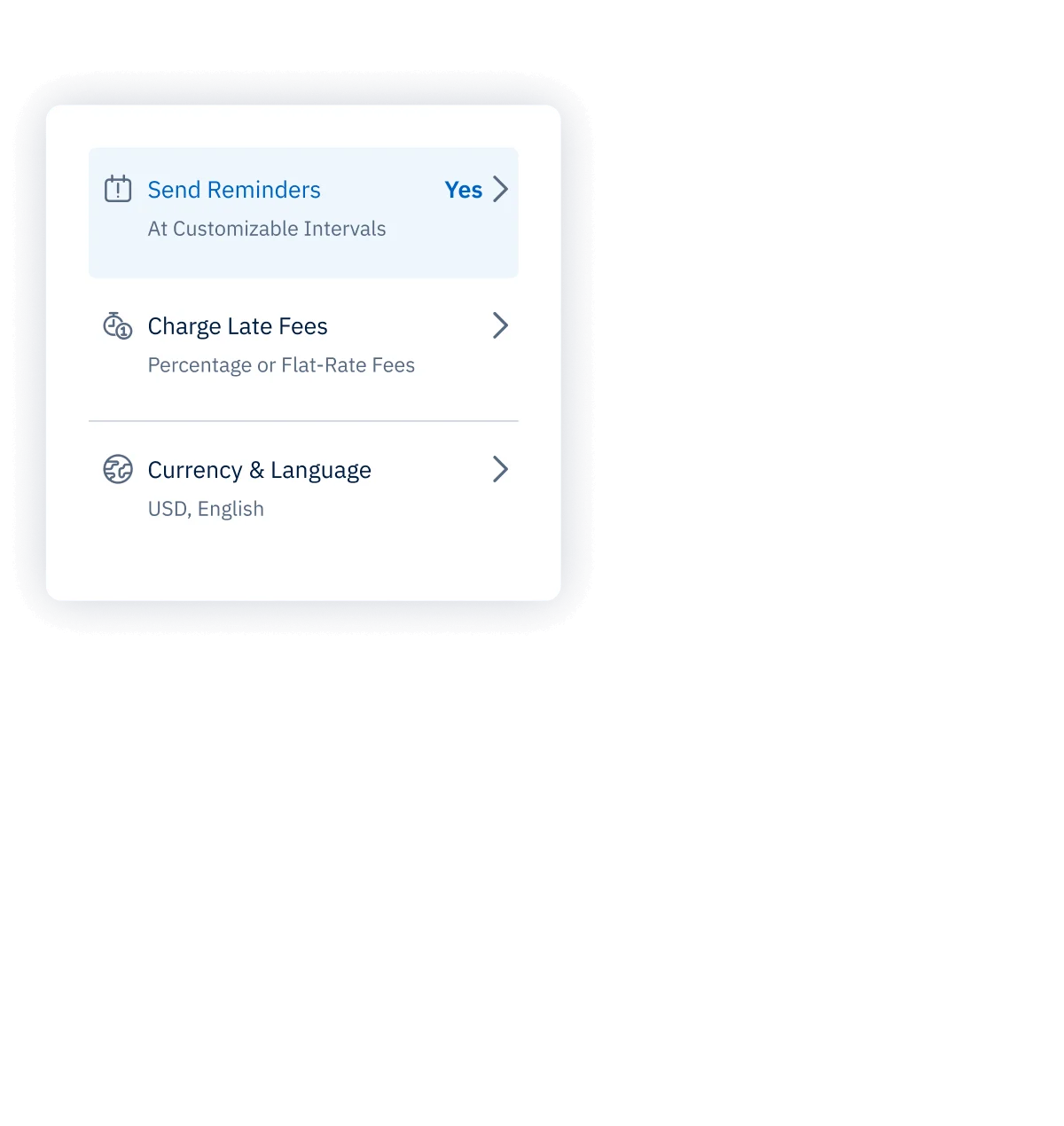 FreshBooks autopilot billing showing automated recurring invoice and reminder settings
