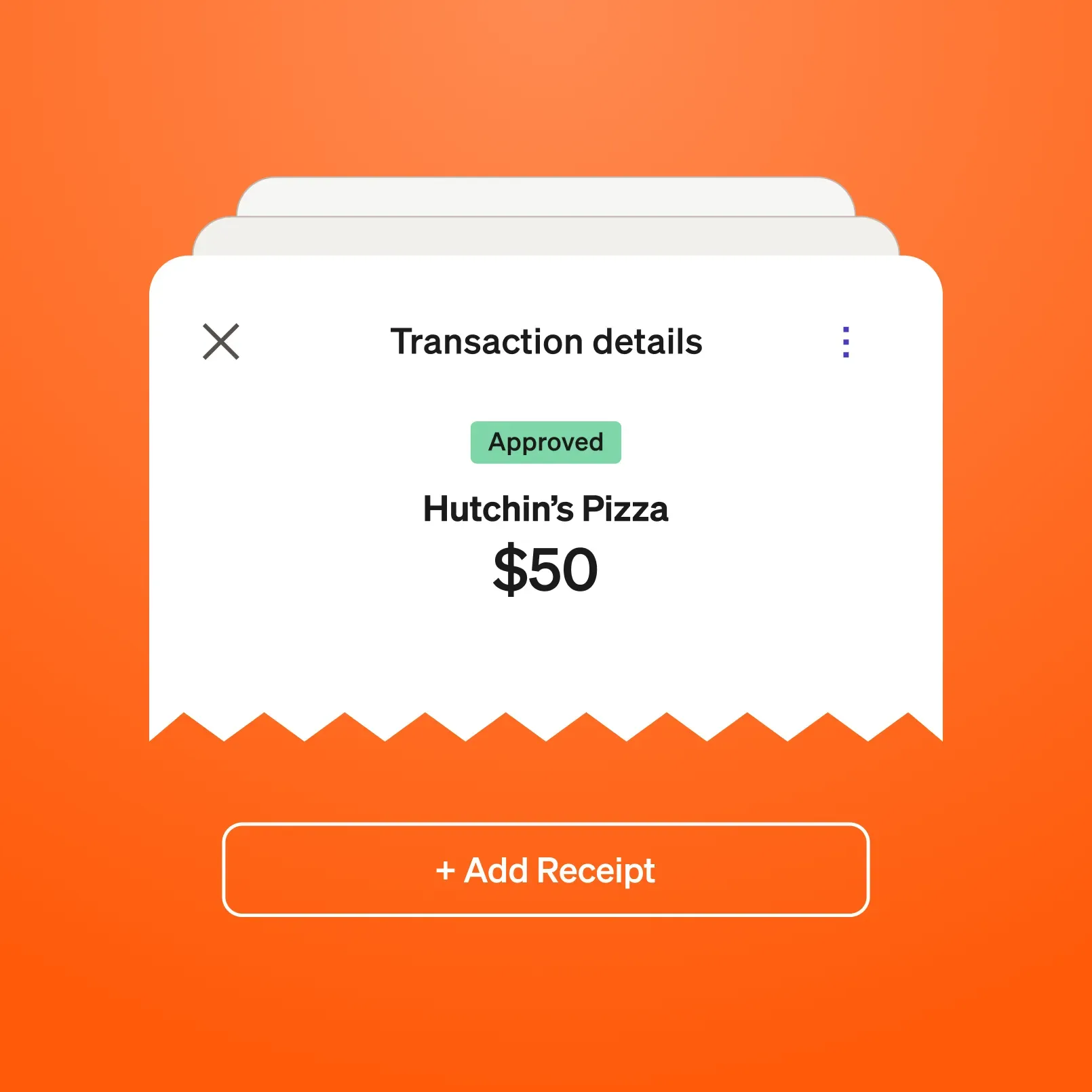 BILL Spend and Expense transaction details screen with receipt capture and expense coding (October 2026)