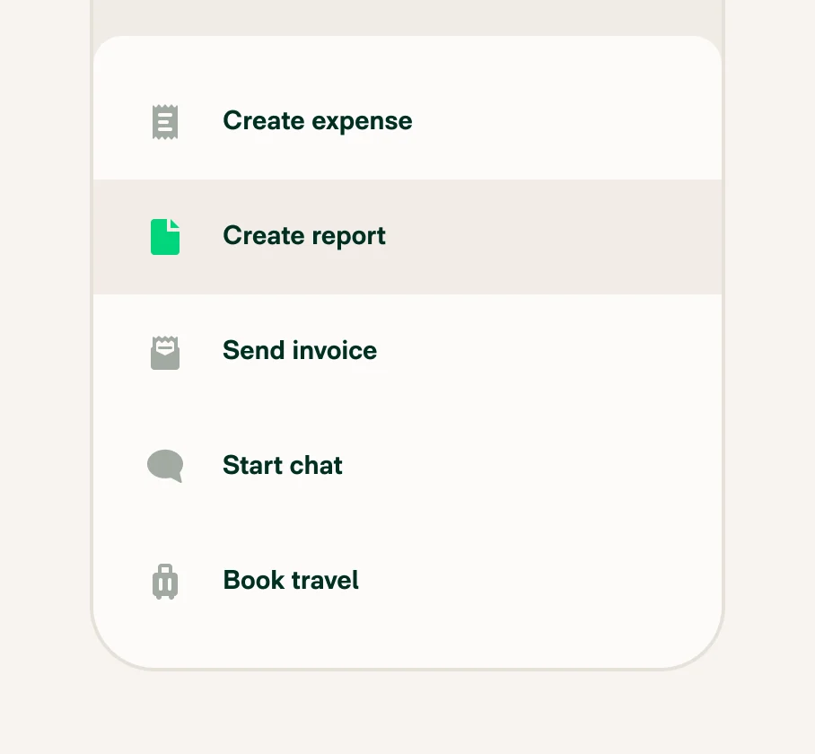 Expensify expense reports dashboard showing automated report creation and receipt scanning (October 2026)