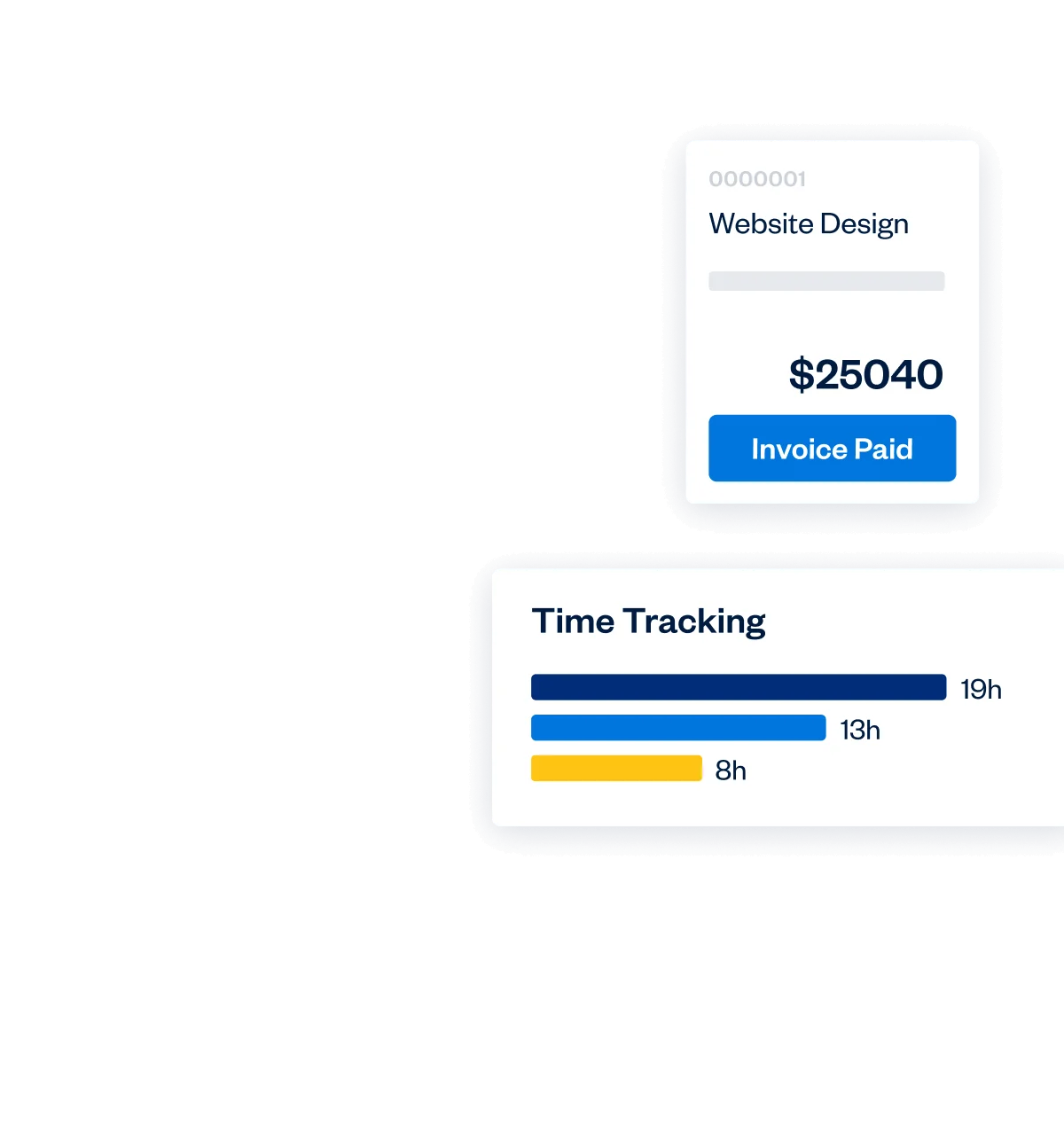 FreshBooks invoice and time tracking screen showing billable hours linked to a client invoice — October 2026