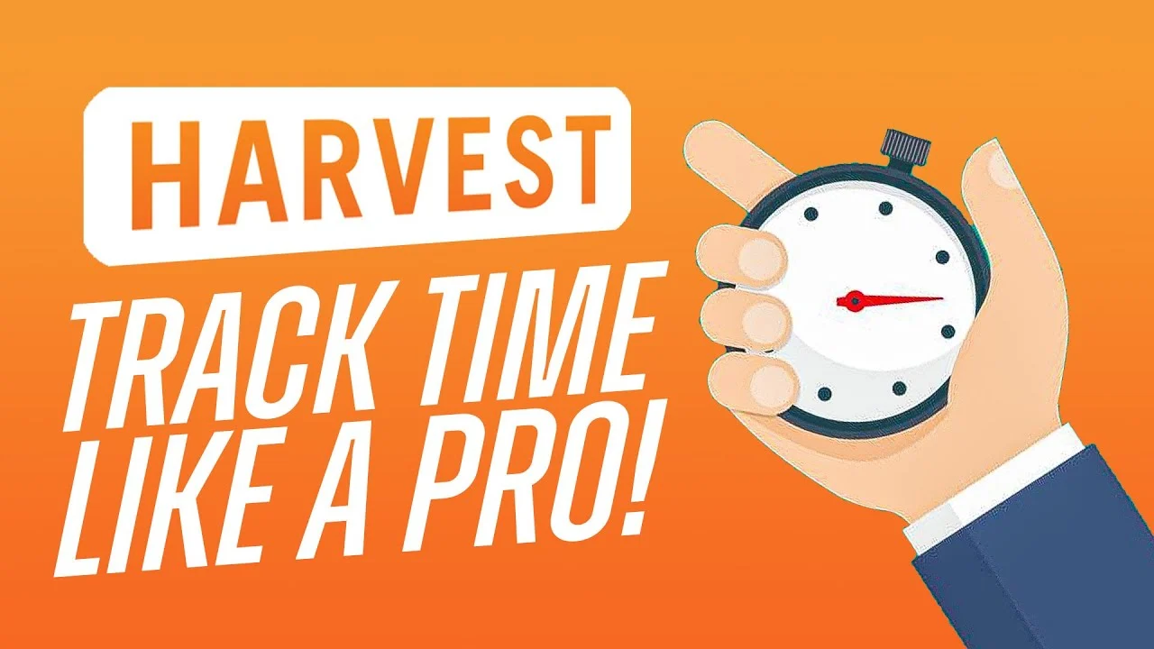 Harvest time tracking software tutorial showing time entries and project management