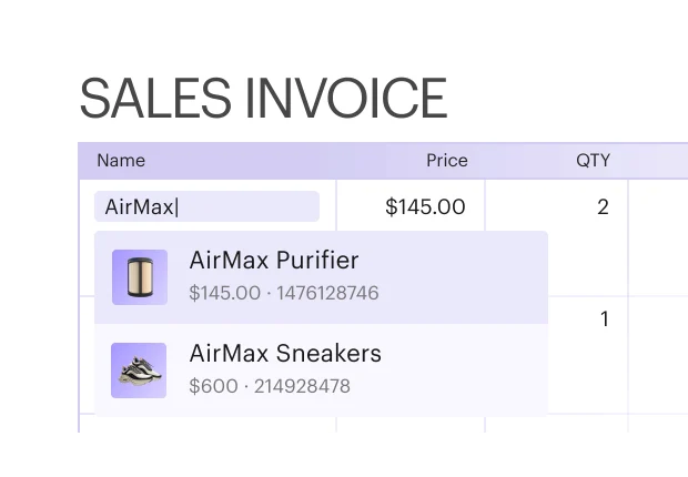 PandaDoc interactive pricing table feature in a proposal document