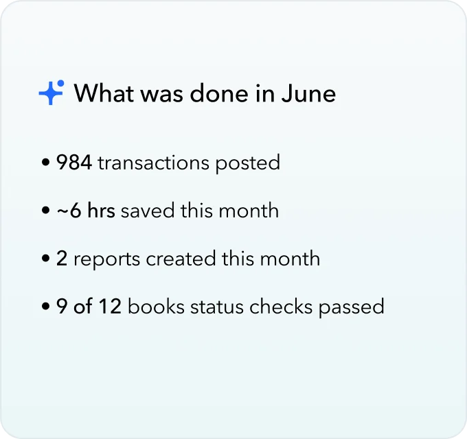 QuickBooks Online AI autopilot feature showing automated task summary and bookkeeping suggestions — October 2026