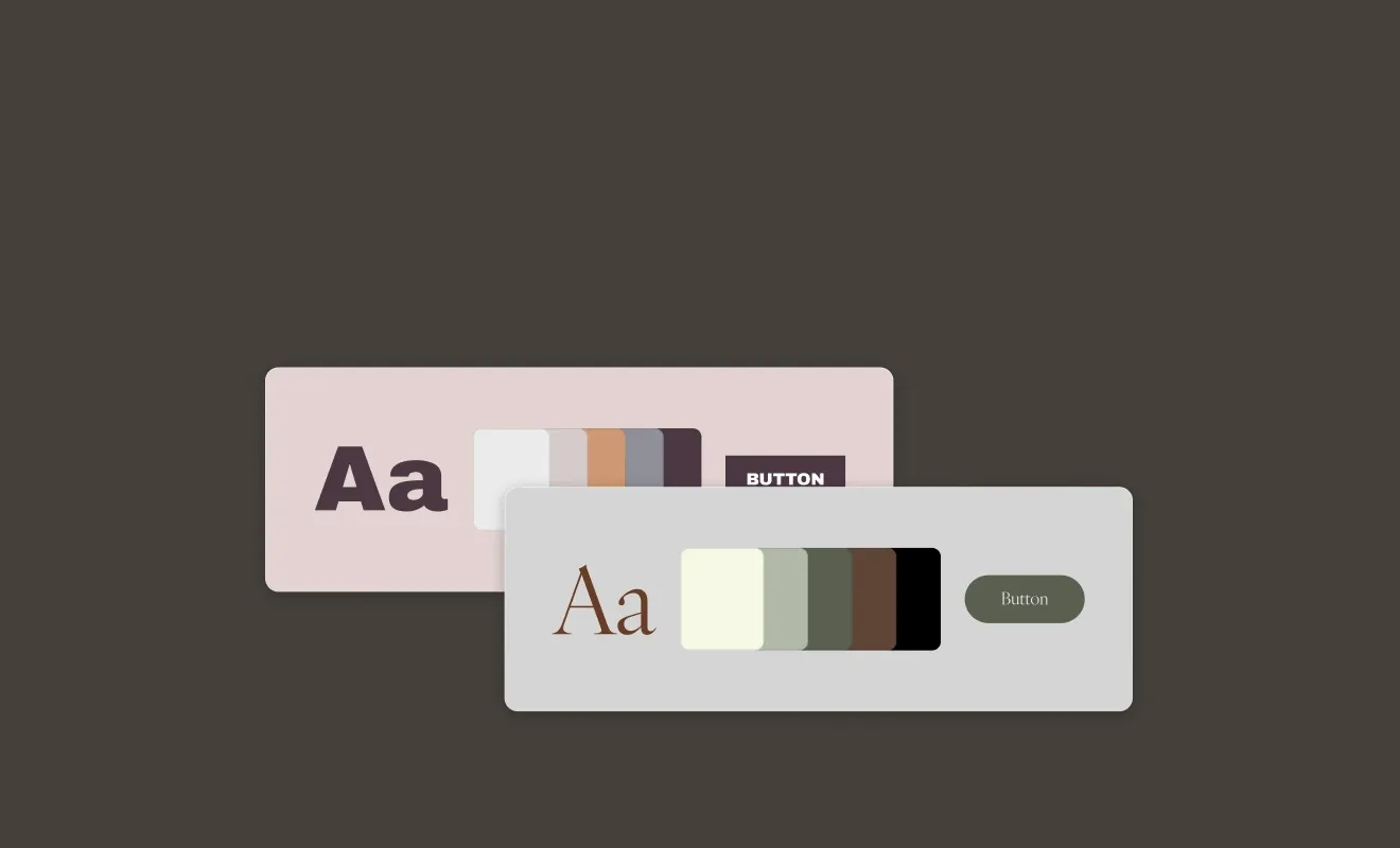 Squarespace design styles panel showing font and color customization options