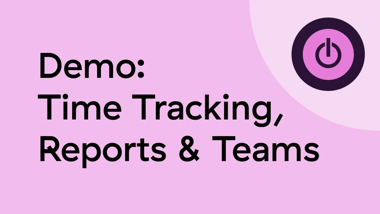 Toggl Track product demo showing timer interface and time reports