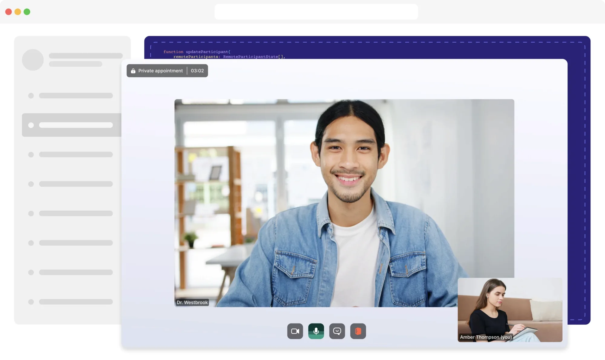 Whereby embedded video meeting showing how it can be integrated directly into a website