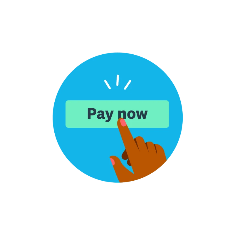 Xero invoice showing Pay Now button with card, ACH and digital wallet payment options — October 2026